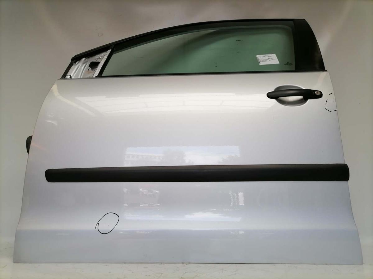 VW Polo 9N1 Tür vorn links LA7W Reflexsilber Metallic 5-Türer Bj.2003